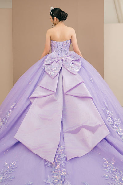 Floral Quinceañera Dress with Cape | Blush Quinceañera