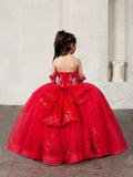 Amaris Glitter Princess Dress – Girls Fuchsia Ball Gown