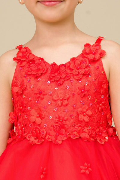 Floral Breeze Hi-Low Girls Dress | Short Front Tulle Party Dress