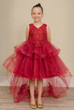 Rosalinde Grace Hi-Lo Girls Pageant Dress | Blush Kids