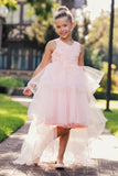 Rosalinde Grace Hi-Lo Girls Pageant Dress | Blush Kids