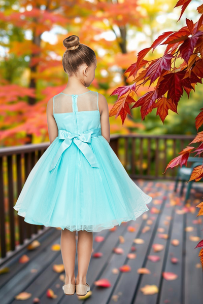 Rosalie Pink Floral Tulle Dress | Girls Special Occasion Dress