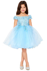 Lila Grace Girls Off-Shoulder Tulle Pageant Dress
