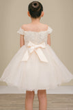 Lila Grace Girls Off-Shoulder Tulle Pageant Dress