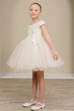 Lila Grace Girls Off-Shoulder Tulle Pageant Dress