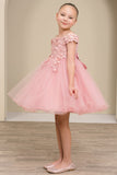 Lila Grace Girls Off-Shoulder Tulle Pageant Dress