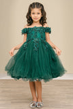 Lila Grace Girls Off-Shoulder Tulle Pageant Dress
