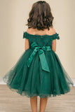 Lila Grace Girls Off-Shoulder Tulle Pageant Dress
