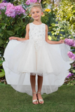 Aqua Hi-Low Lace Tulle Dress | Blush Kids Special Occasion