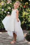 Aqua Hi-Low Lace Tulle Dress | Blush Kids Special Occasion