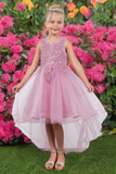 Aqua Hi-Low Lace Tulle Dress | Blush Kids Special Occasion