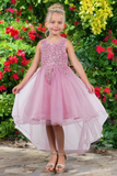 Aqua Hi-Low Lace Tulle Dress | Blush Kids Special Occasion