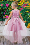 Aqua Hi-Low Lace Tulle Dress | Blush Kids Special Occasion