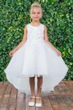 Aqua Hi-Low Lace Tulle Dress | Blush Kids Special Occasion