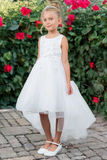 Aqua Hi-Low Lace Tulle Dress | Blush Kids Special Occasion