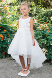 Aqua Hi-Low Lace Tulle Dress | Blush Kids Special Occasion