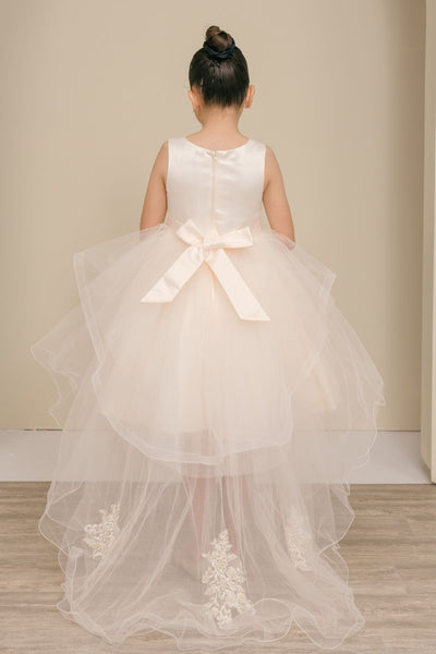 Hi Low Ruffle Girls Party Dress 2–12
