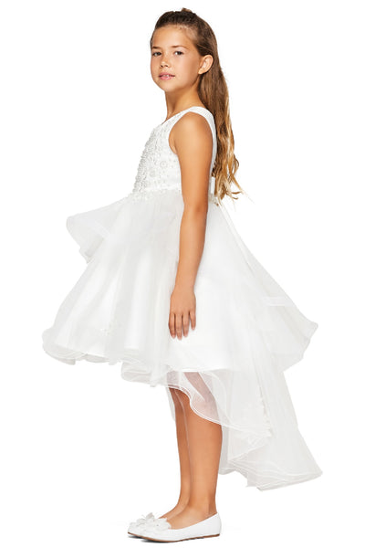 Hi Low Ruffle Girls Party Dress 2–12