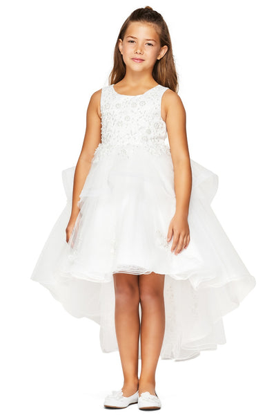 Hi Low Ruffle Girls Party Dress 2–12