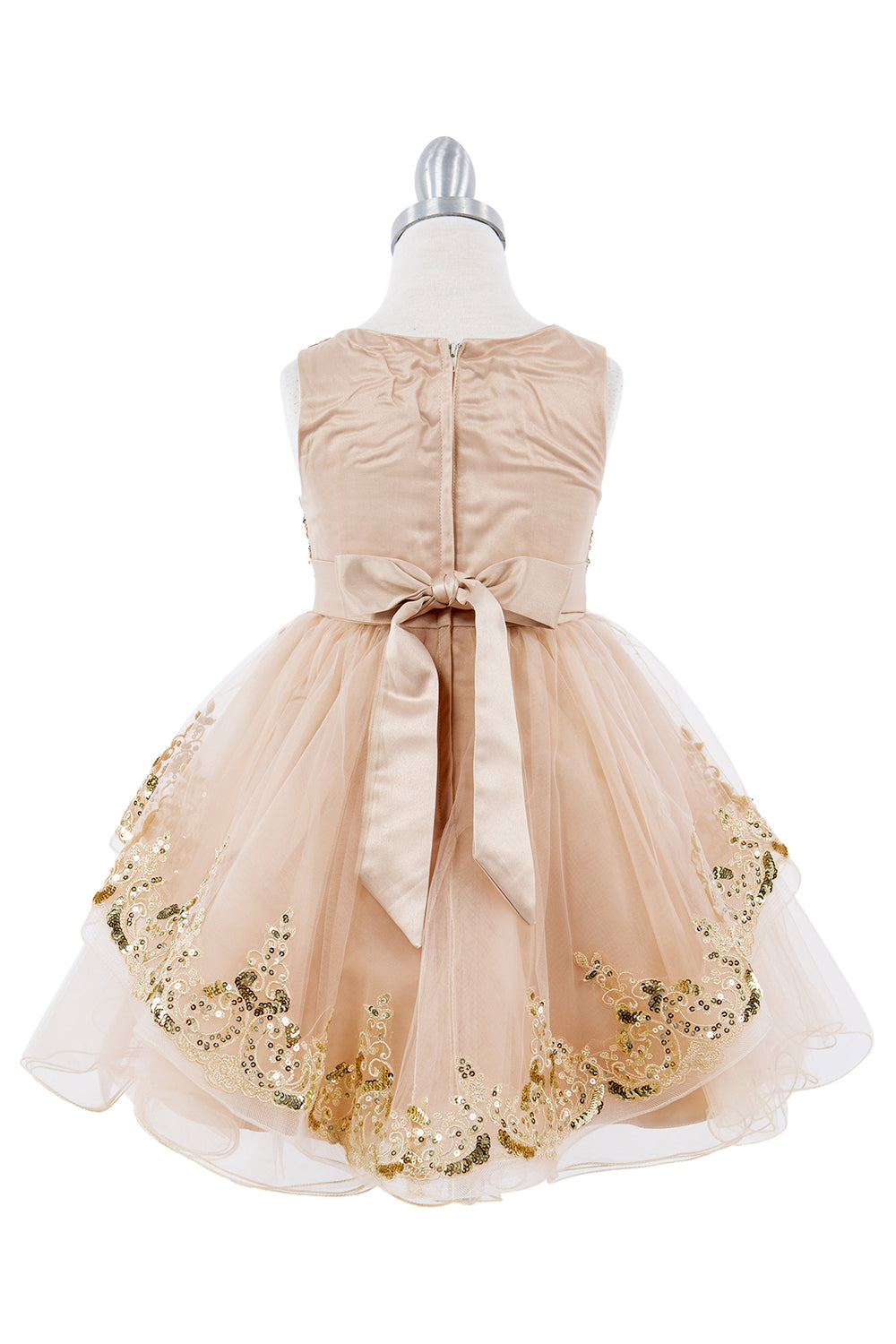 Girls Short Crystal Beaded Tulle Pageant Special Occasion Party Dress