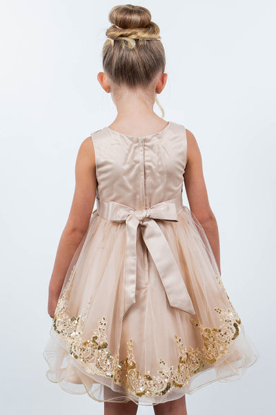 Lynsey Girls Short Sequin Tulle Pageant Dress