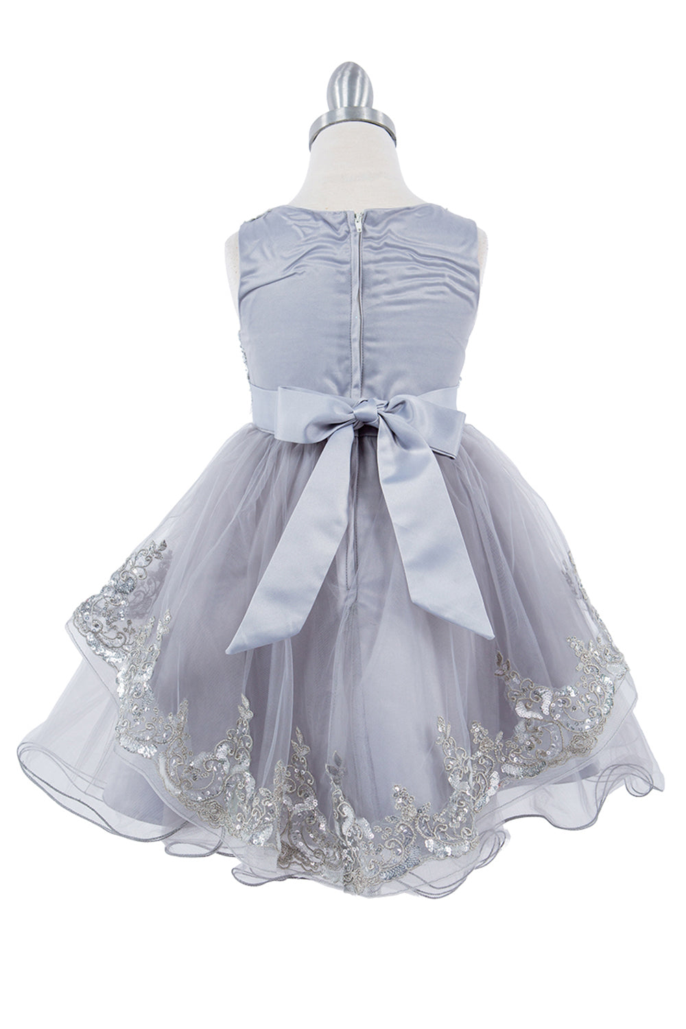 Girls Short Crystal Beaded Tulle Pageant Special Occasion Party Dress