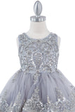 Girls Short Crystal Beaded Tulle Pageant Special Occasion Party Dress