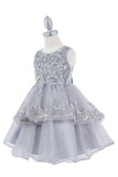 Girls Short Crystal Beaded Tulle Pageant Special Occasion Party Dress