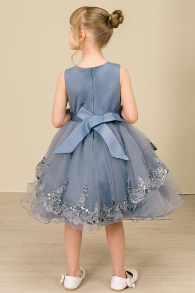 Lynsey Girls Short Sequin Tulle Pageant Dress