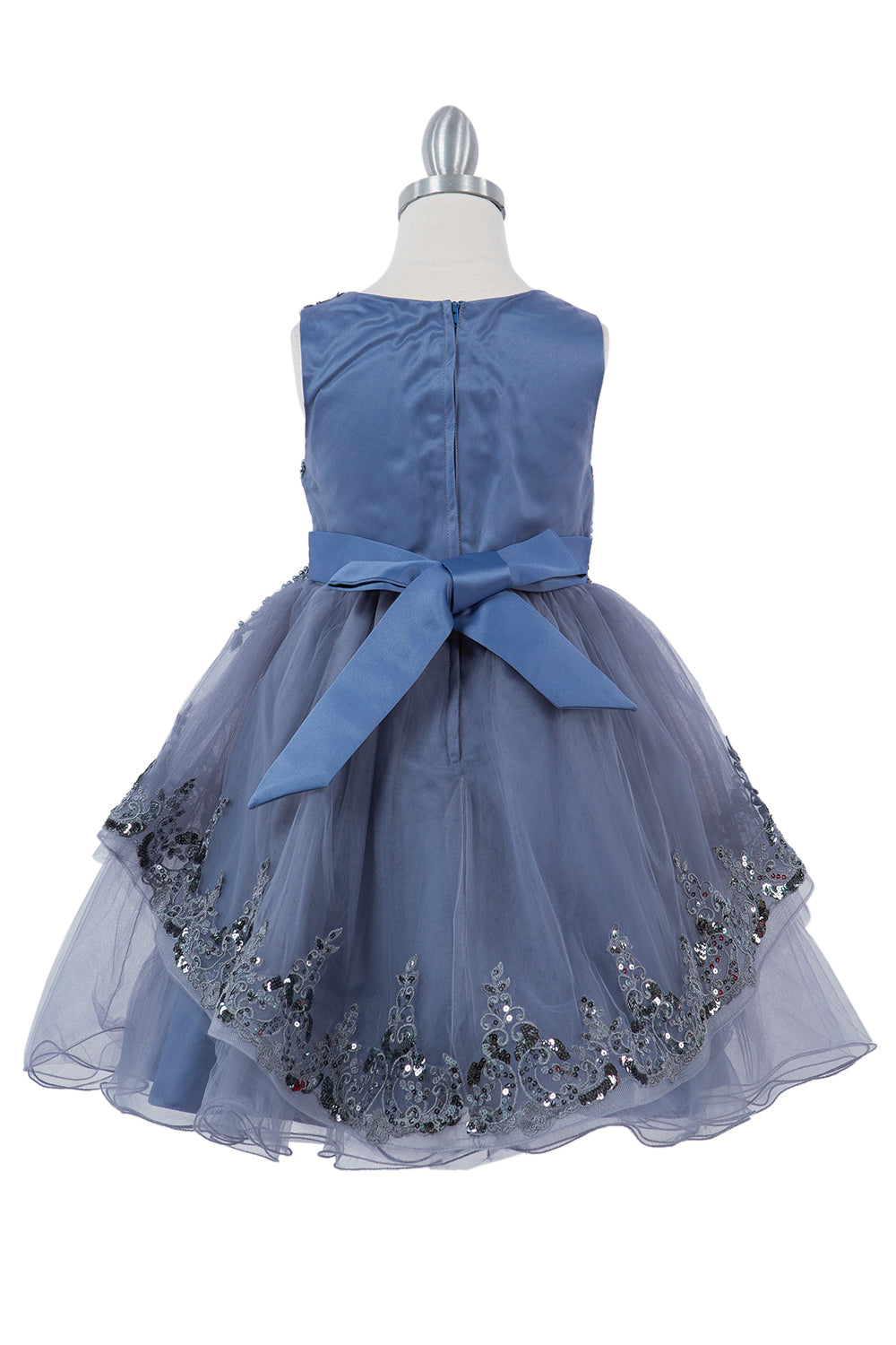 Girls Short Crystal Beaded Tulle Pageant Special Occasion Party Dress