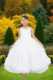White Communion & Flower Girl Dress | High-Low & Ball Gown