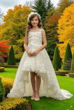 White Communion & Flower Girl Dress | High-Low & Ball Gown