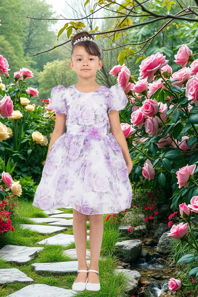 Peach & Lilac Girls Party Dress – Blush Kids