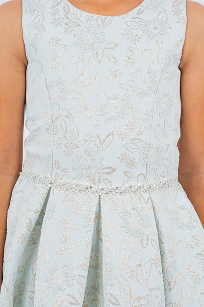 Pink Jacquard Wedding Flower Girl Dress with Purse
