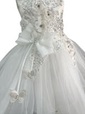 Crystal Tulle Baby Pageant Dress with 3D Flowers