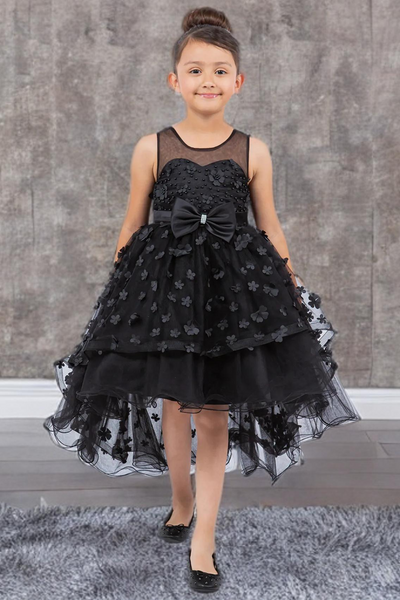 Dusty Pink Hi-Low Girls Party Dress | Blush Collection