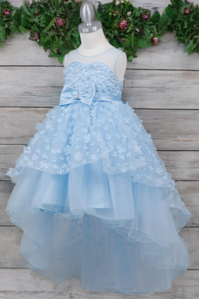 Dusty Pink Hi-Low Girls Party Dress | Blush Collection