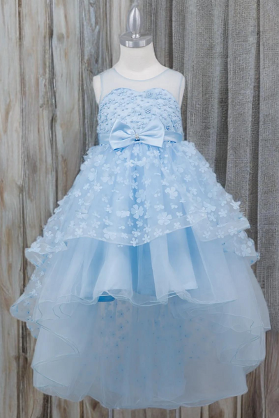 Dusty Pink Hi-Low Girls Party Dress | Blush Collection