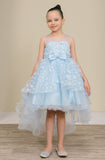 Dusty Pink Hi-Low Girls Party Dress | Blush Collection