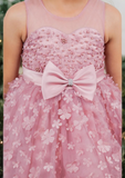 Dusty Pink Hi-Low Girls Party Dress | Blush Collection
