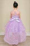 Dusty Pink Hi-Low Girls Party Dress | Blush Collection