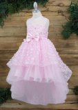 Dusty Pink Hi-Low Girls Party Dress | Blush Collection