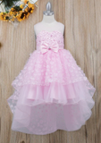 Dusty Pink Hi-Low Girls Party Dress | Blush Collection