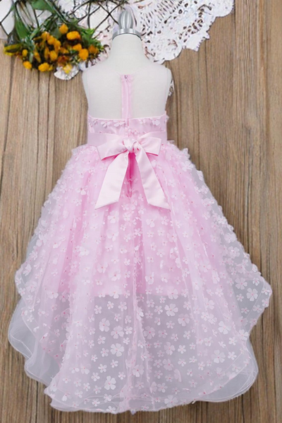 Dusty Pink Hi-Low Girls Party Dress | Blush Collection