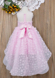 Dusty Pink Hi-Low Girls Party Dress | Blush Collection