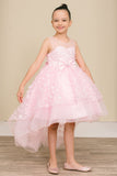 Dusty Pink Hi-Low Girls Party Dress | Blush Collection