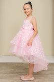 Dusty Pink Hi-Low Girls Party Dress | Blush Collection
