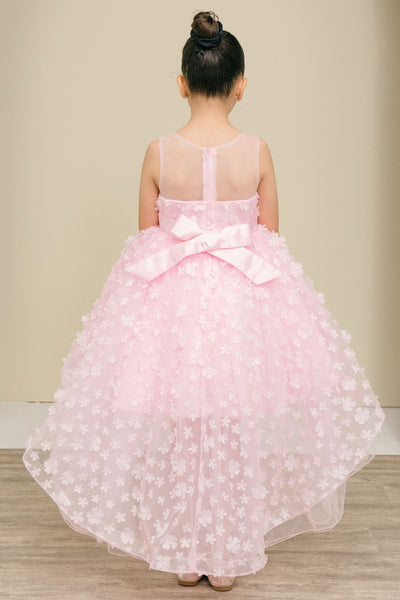 Dusty Pink Hi-Low Girls Party Dress | Blush Collection