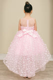 Dusty Pink Hi-Low Girls Party Dress | Blush Collection