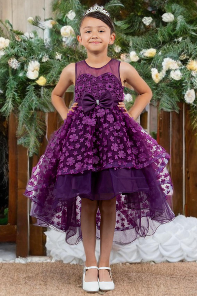 Dusty Pink Hi-Low Girls Party Dress | Blush Collection